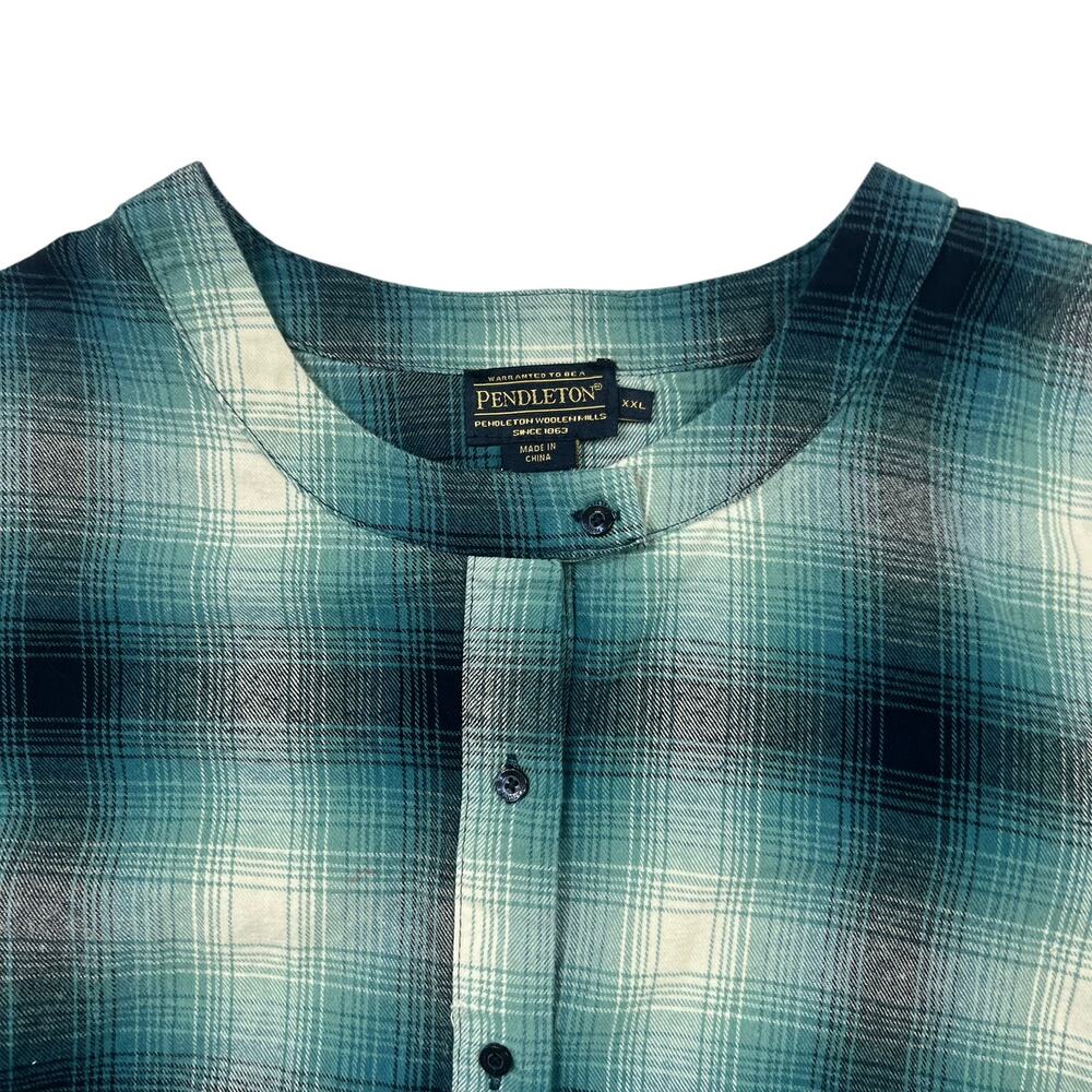 Pendleton Size Xxl 100% Cotton Flannel Plaid Butt… - image 2